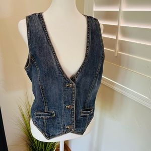 Vintage Look Old Navy Jean Vest, Large